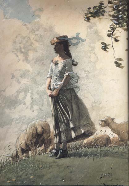 Winslow Homer Fresh Air (mk44) oil painting picture